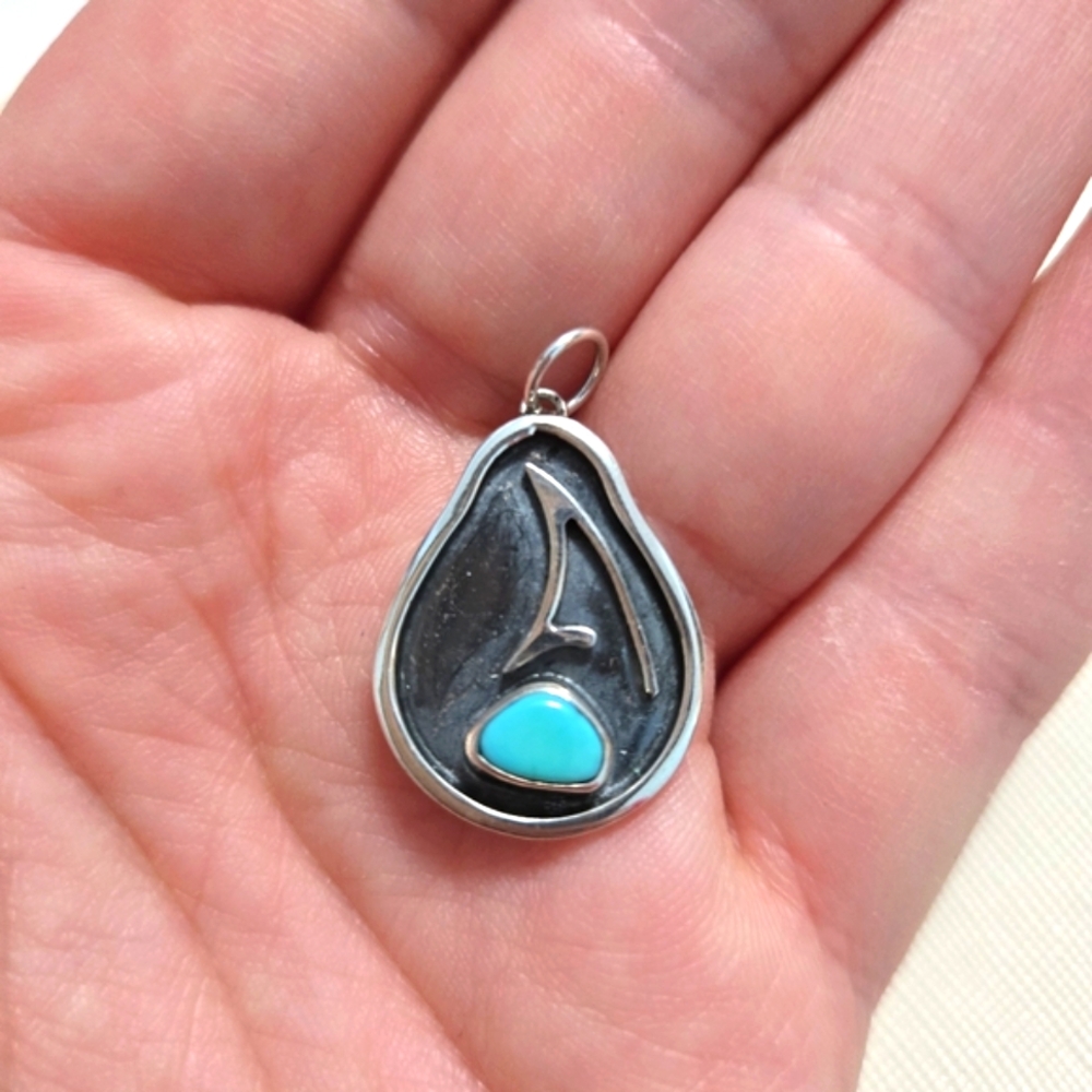Navajo Symbol Pendant w/ Turquoise